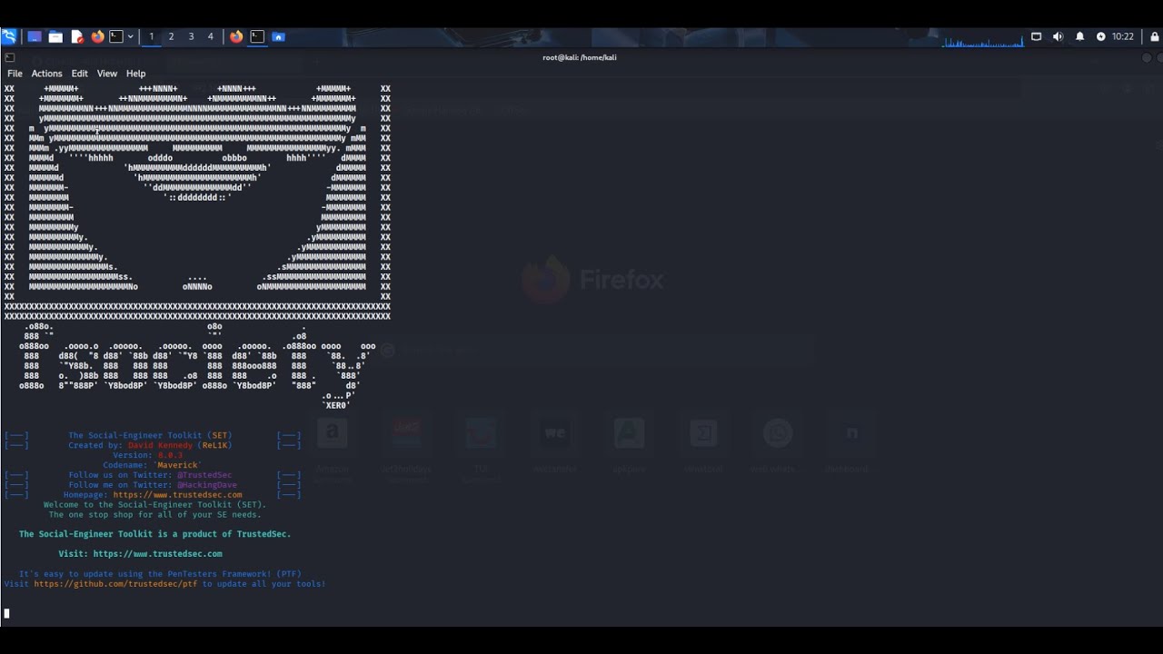 Kali Linux Setoolkit (Social Engineering Toolkit) SET