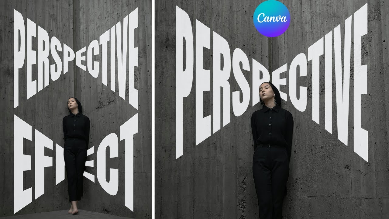 How to make realistic perspective text effect in canva tutorial by DLC Ventures India