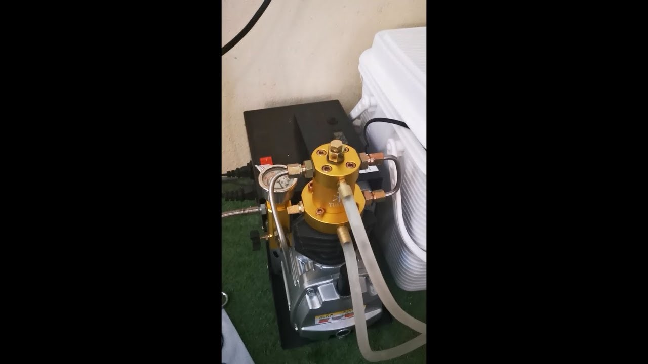 صيانة مكينة تعبئة البنادق الهوائية بضغط 300 بار