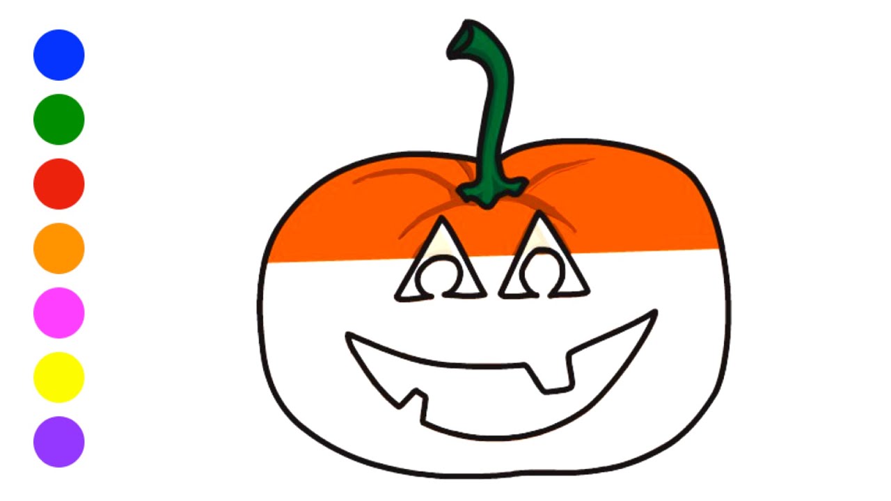 Halloween Målarbilder - Halloween tema - Halloween pumpa - Halloween godis