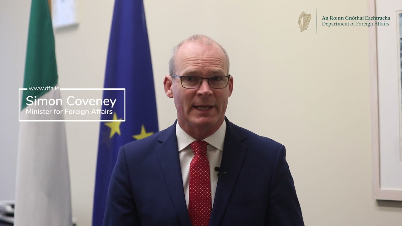Irish Foreign Minister Simon Coveney opens NI Protocol Conference
