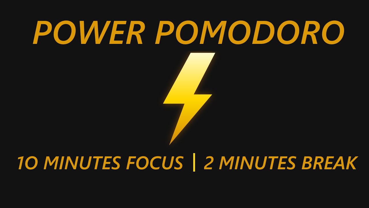 10 MINUTE FOCUS, 2 MINUTE BREAK! WITH ANIMATION AND SOUNDS! POWER POMODORO TIMER