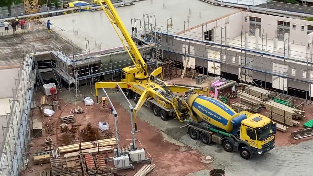 Großbaustelle Decken werden betoniert