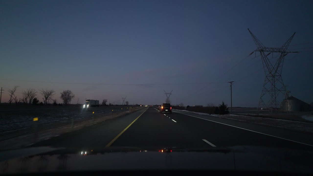 Chicago I-90/I-294/I-55/I-74 Highways Peoria (No Talk, No Music) 4K POV ASMR