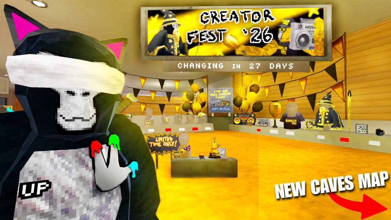 Обновление Gorilla Tags NEW Creator Fest 2026&hellip; (Новые пещеры)
