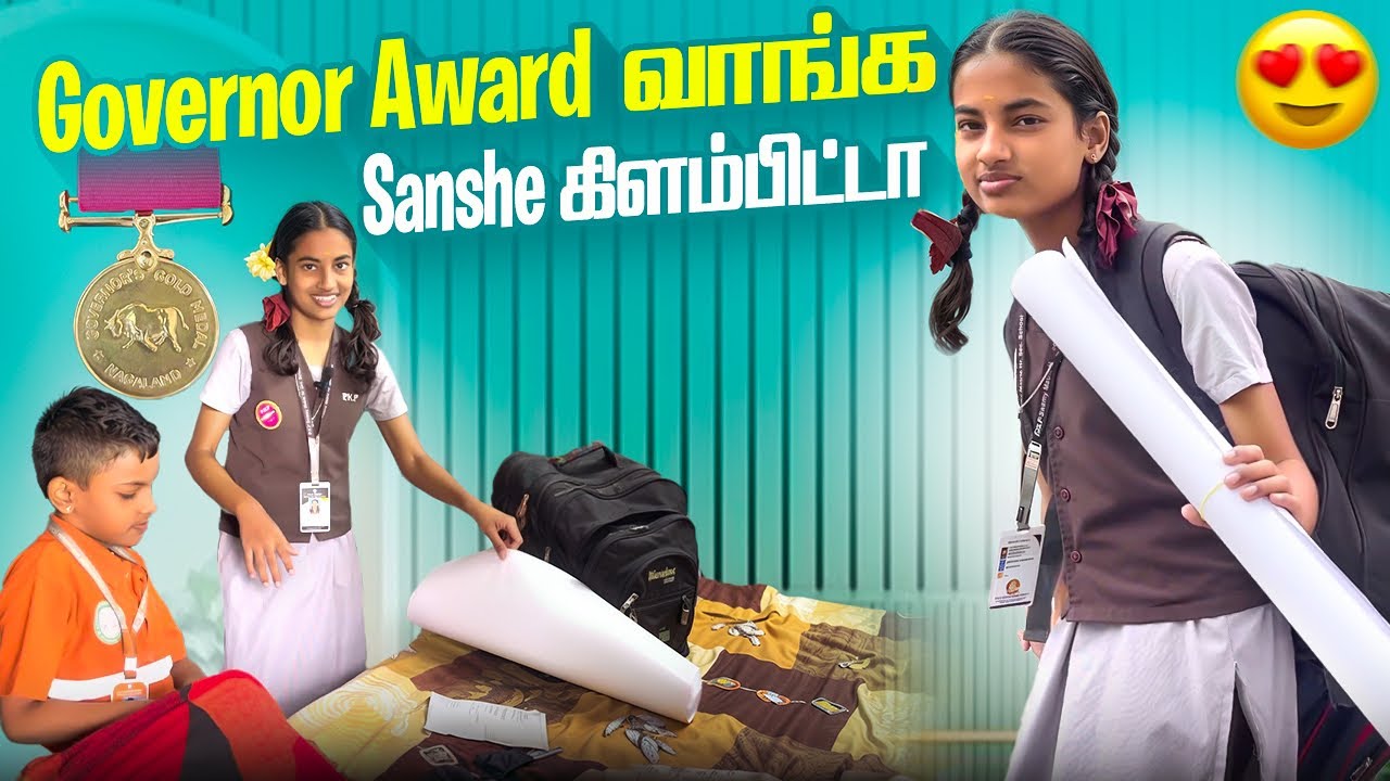 கட்டுசோறு கட்டிட்டு கிளம்பிட்டா Sanshe || 3 நாள் hostel-ல தான் #nilakutty #nilakuttychannel #nila 