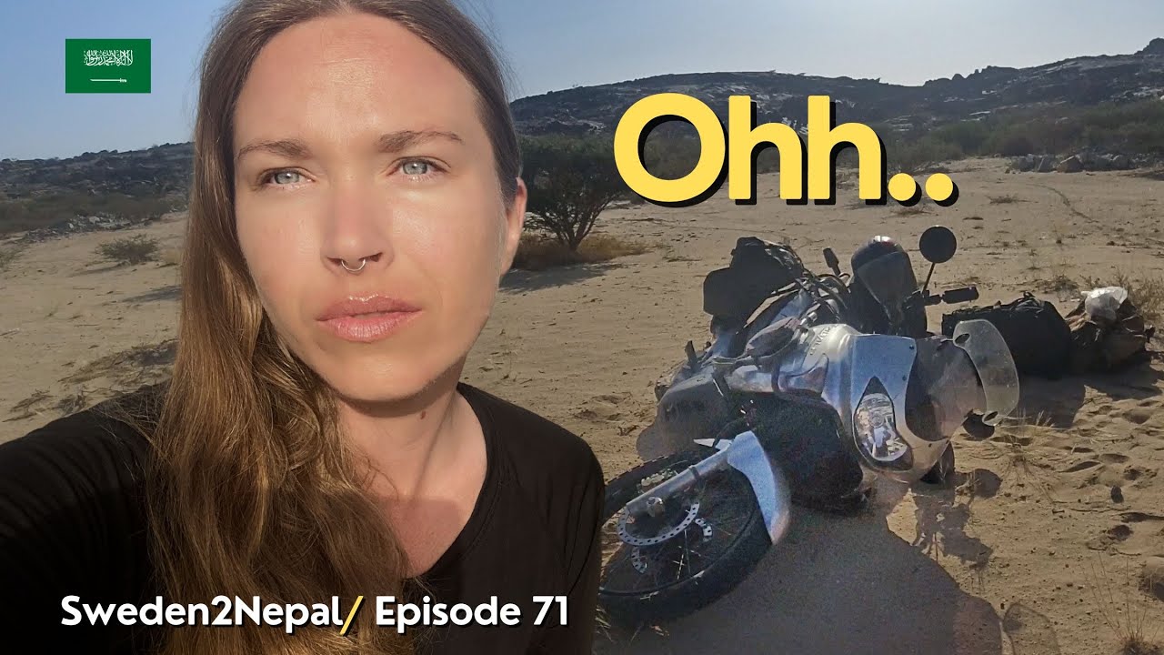 I Dropped my Motorcycle in the Desert AGAIN | Saudi Arabia | [E71]