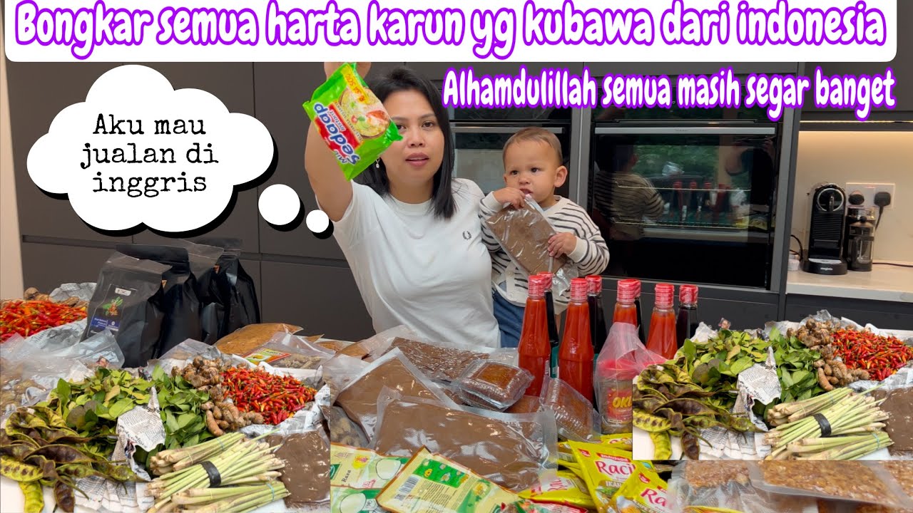 BONGKAR HARTA KARUN YANG KUBAWA DARI INDONESIA || ALHAMDULILLAH SEMUA MASIH SEGAR BANGET