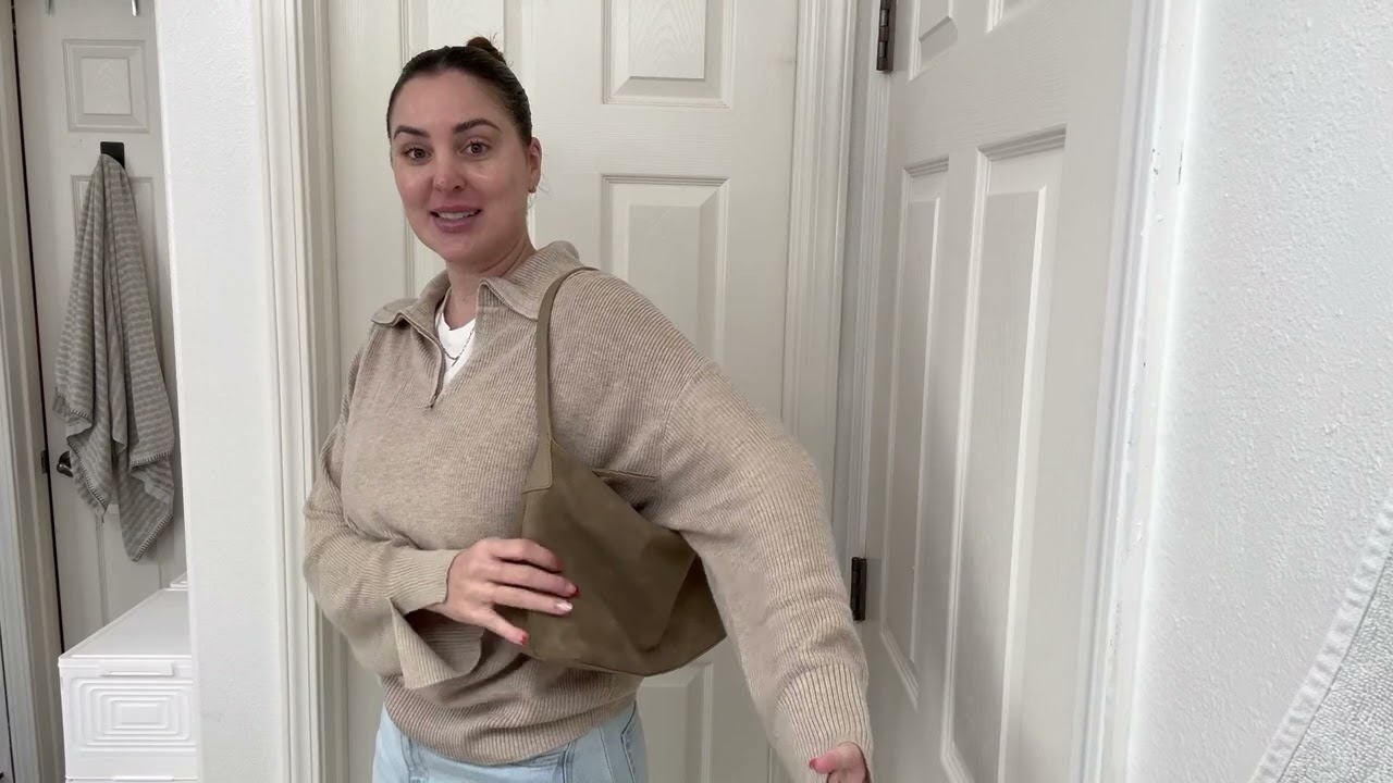 Everything you want to know about this suede hobo bag