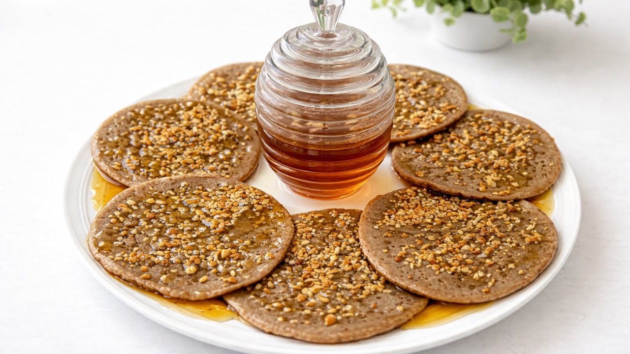 بغرير صحي مختلف تماما ..بدقيق الجاودار كيذوب فالفم #بغرير_صحي #وصفات_صحية #recettesaines 