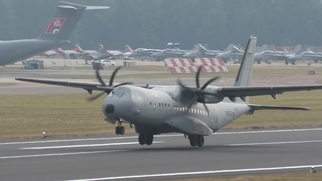 RIAT 2018 Spanish Air Force Casa C-295M amazing departure