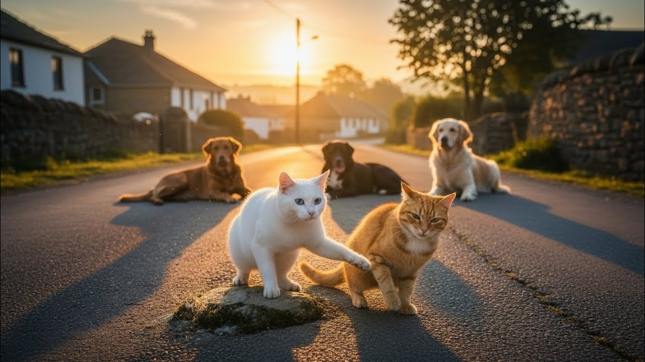 Two Cats & Three Dogs – A Journey of Friendship and Loyalty | AI Animal Story
