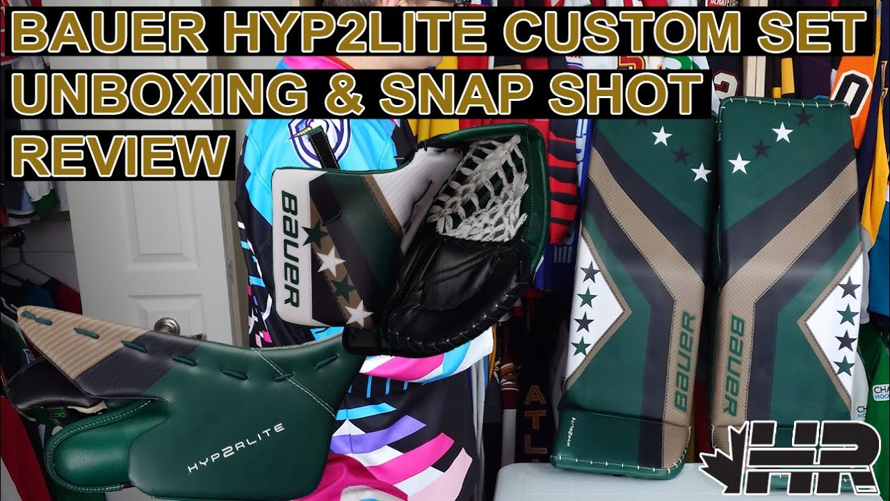 Bauer Hyp2rlite (Hyperlite 2) Custom Goalie Pads, Blocker, & Catching Glove Snap Shot Review