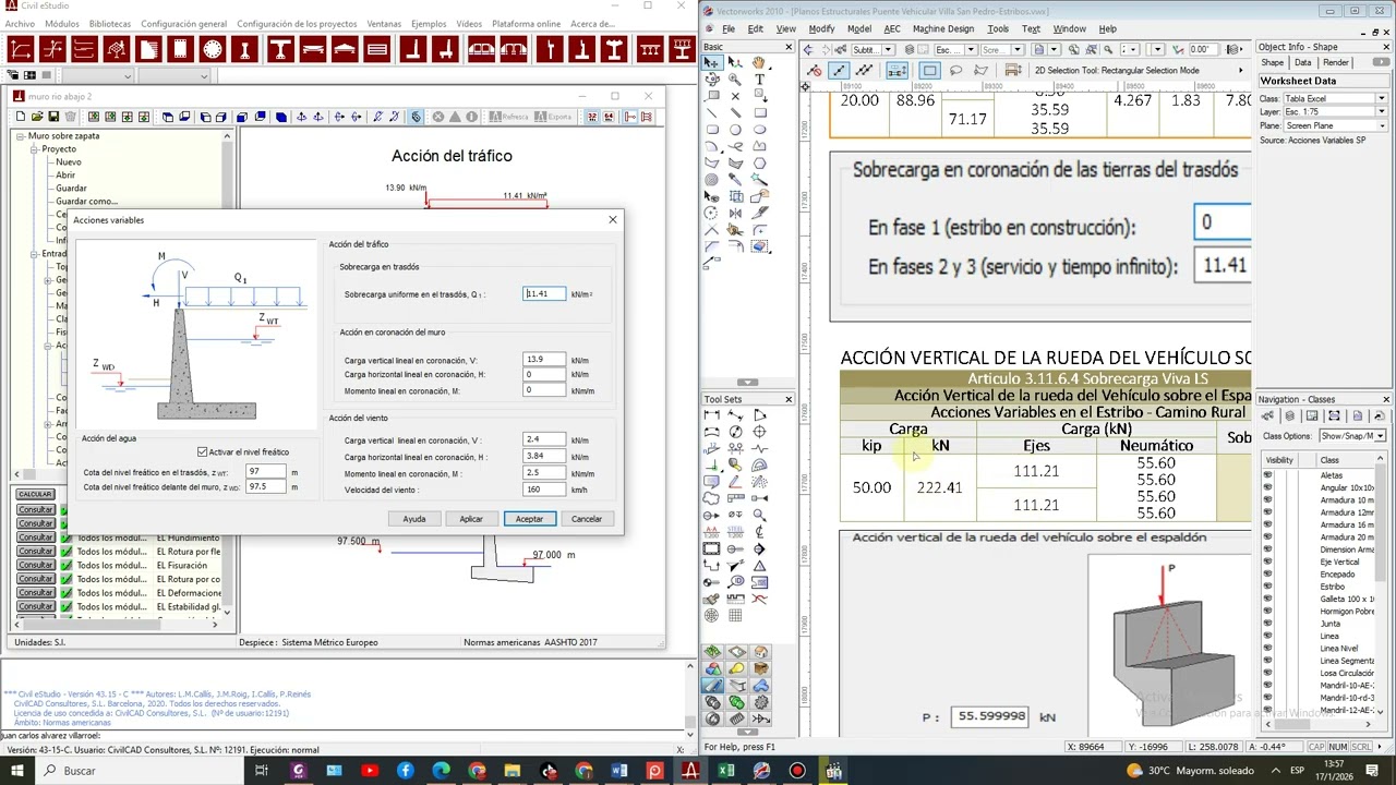 Webinar 4-1 Muro de Contención vaciado in situ con canto variable con CivilEstudio Bolivia