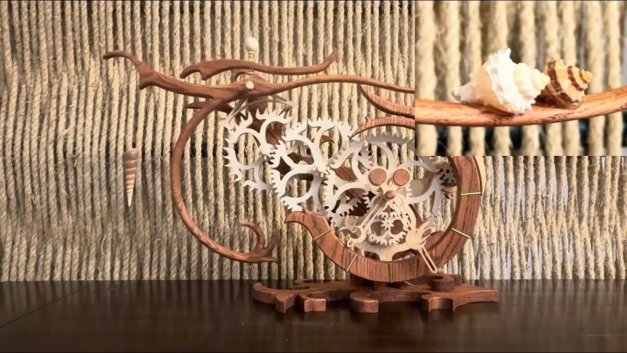 Organic-wooden, electric clock design by Clayton Boyer, build by @WoodBlues