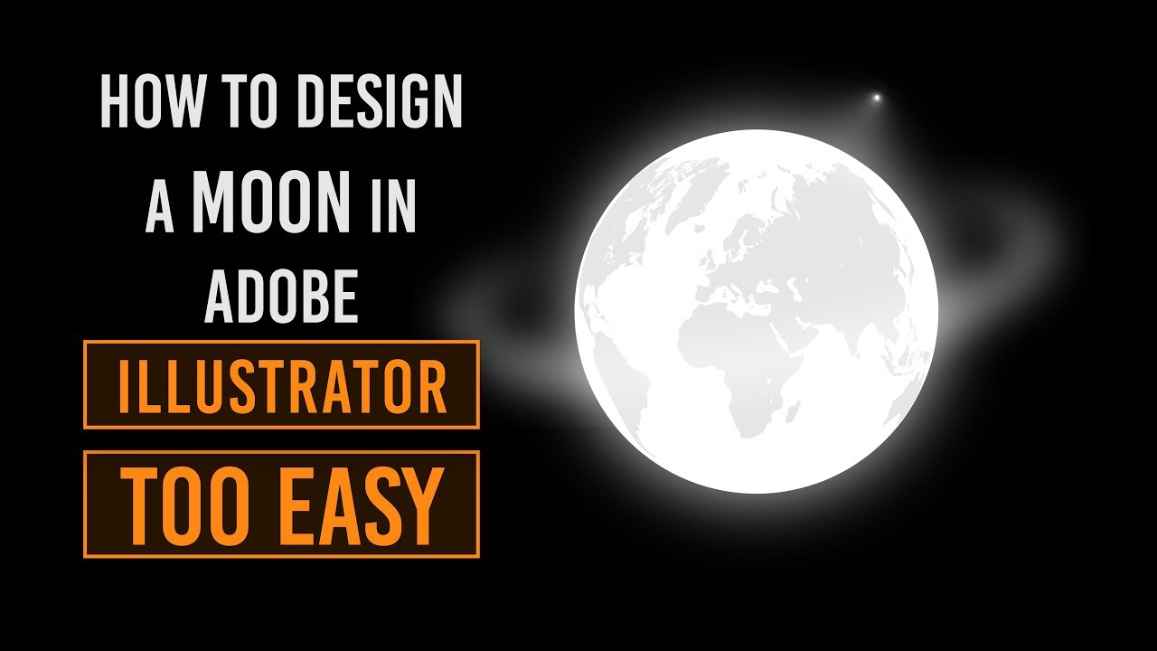 How To Design A Moon | Adobe Illustrator.