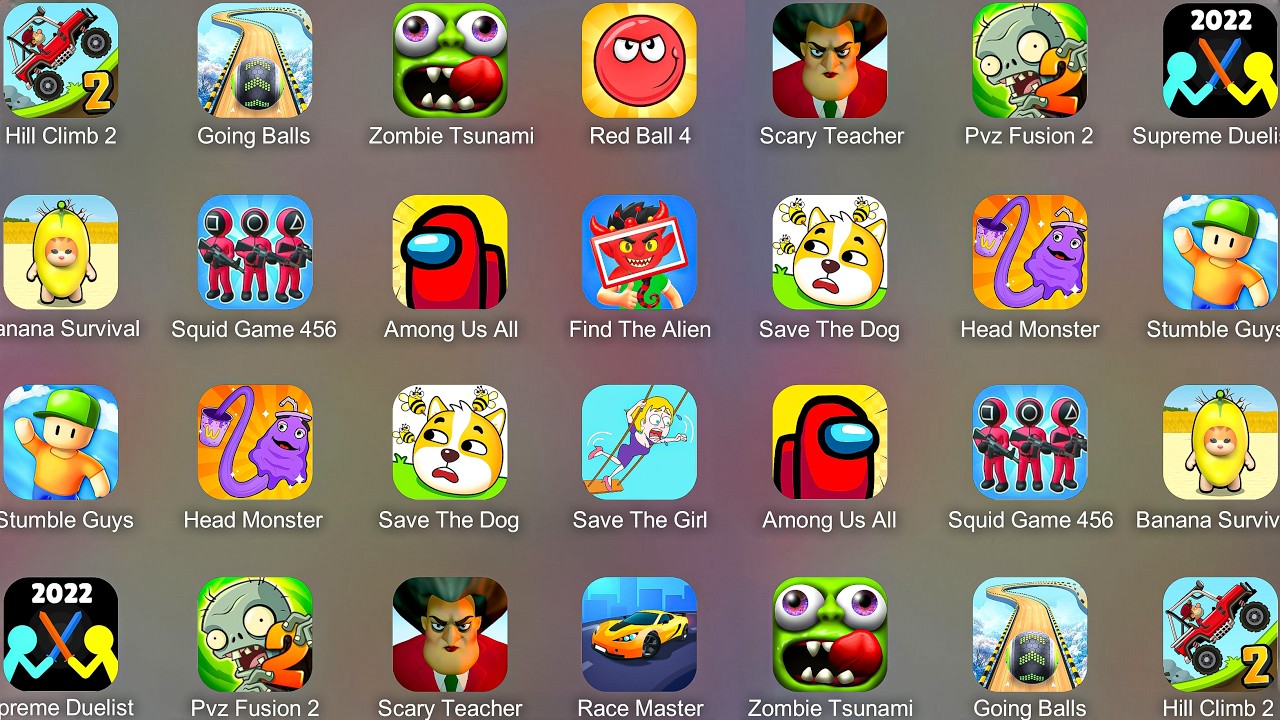 Bowmasters,Save The Dog,Poppy Playtime 3,Stumble Guys,Race Master 3D,Kick The Buddy,Save The Girl...