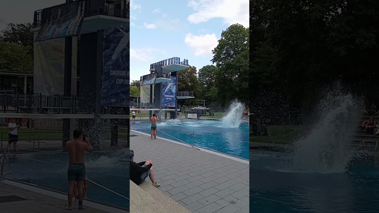Cologne Bombs springen spektakul&auml;r im K&ouml;lner Stadionbad.
