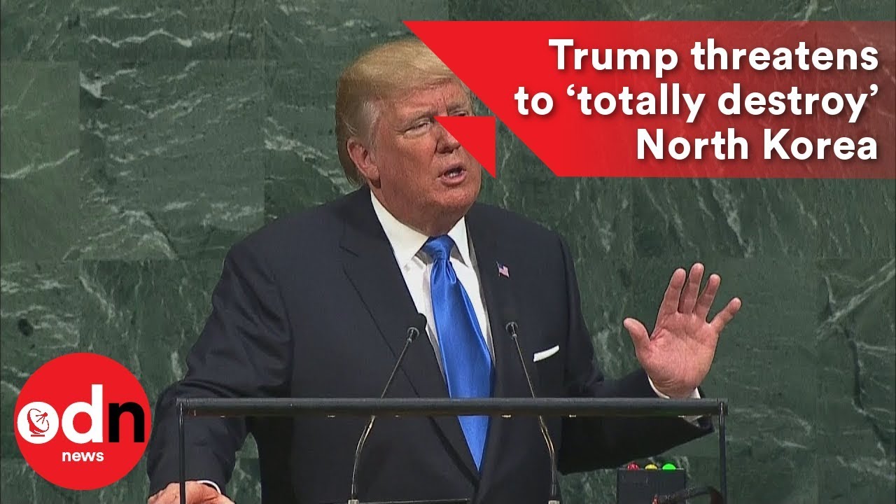 Trump threatens to &lsquo;totally destroy&rsquo; North Korea