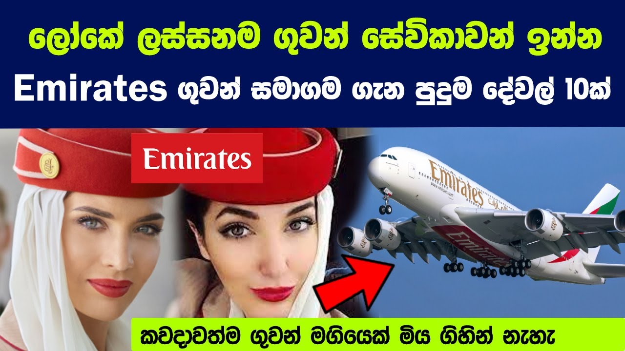 ලෝකේ ලස්සනම ගුවන් සේවිකාවන් ඉන්න Emirates ගුවන් සමාගම ගැන පිස්සු හැදෙන දේවල් 10ක්| Emirates Airlines