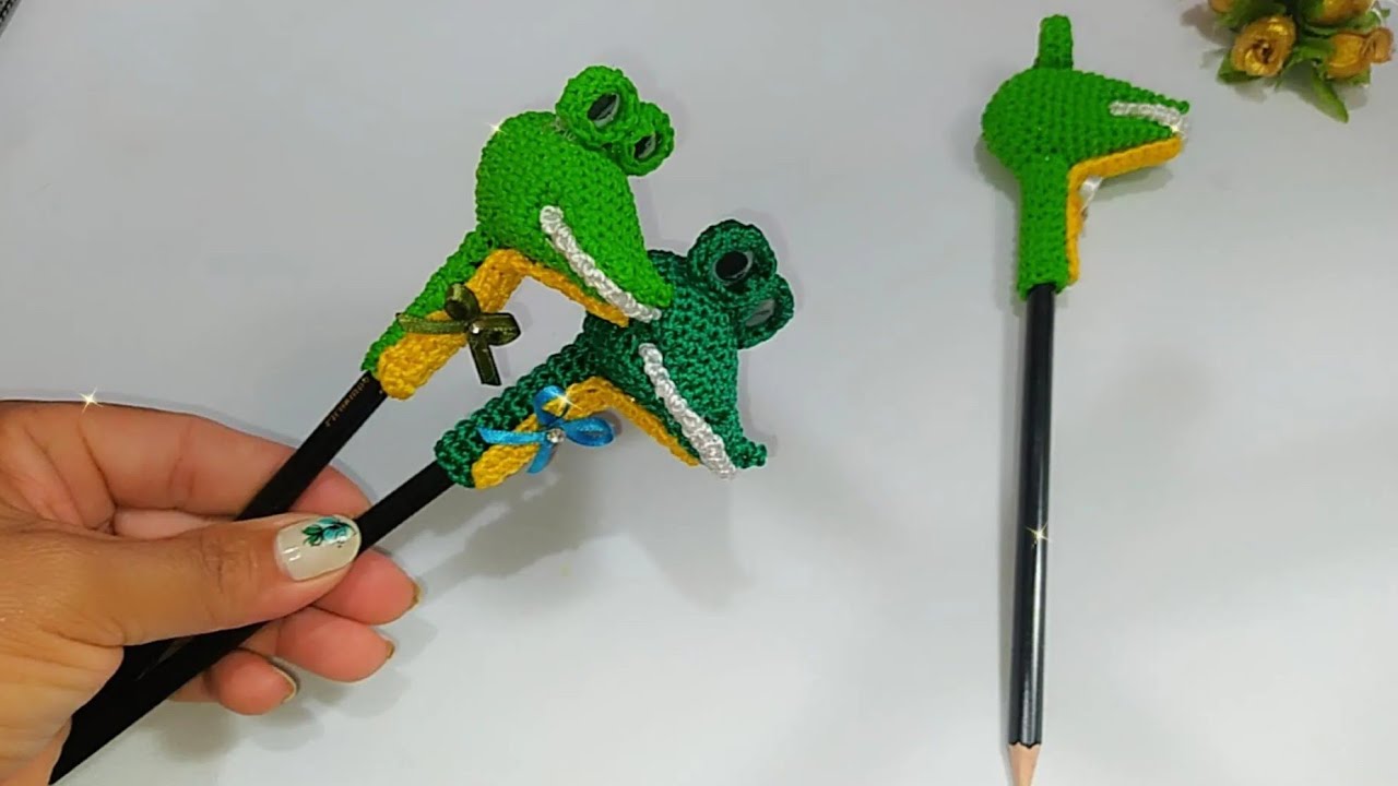 PONTEIRA PARA LÁPIS RÁPIDA E FÁCIL DE FAZER/TEMA JACARÉ 🦎🦎🦎