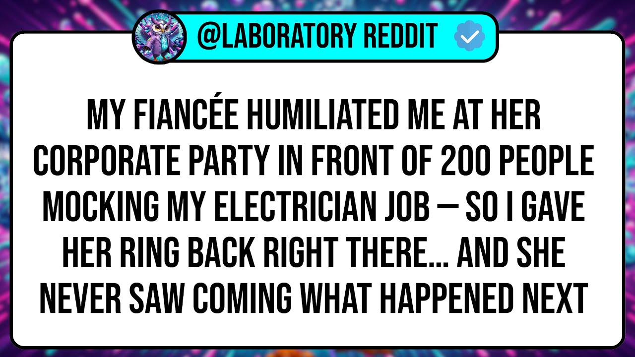 My Fiancée Humiliated Me at Her Corporate Party in Front of 200 People Mocking My Electrician Job ..