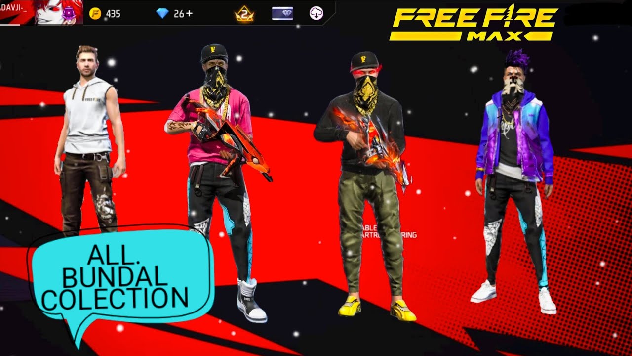 MY FREE FIRE ID 🆔 IN ALL BUNDAL COLECTION ☠️🤑🤑#freefire #virelvideo 