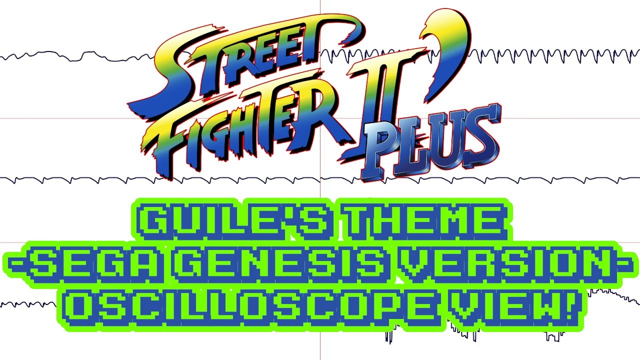 Street Fighter II': Special Champion Edition (GEN/MD) - Guile's Theme - In Oscilloscope View!