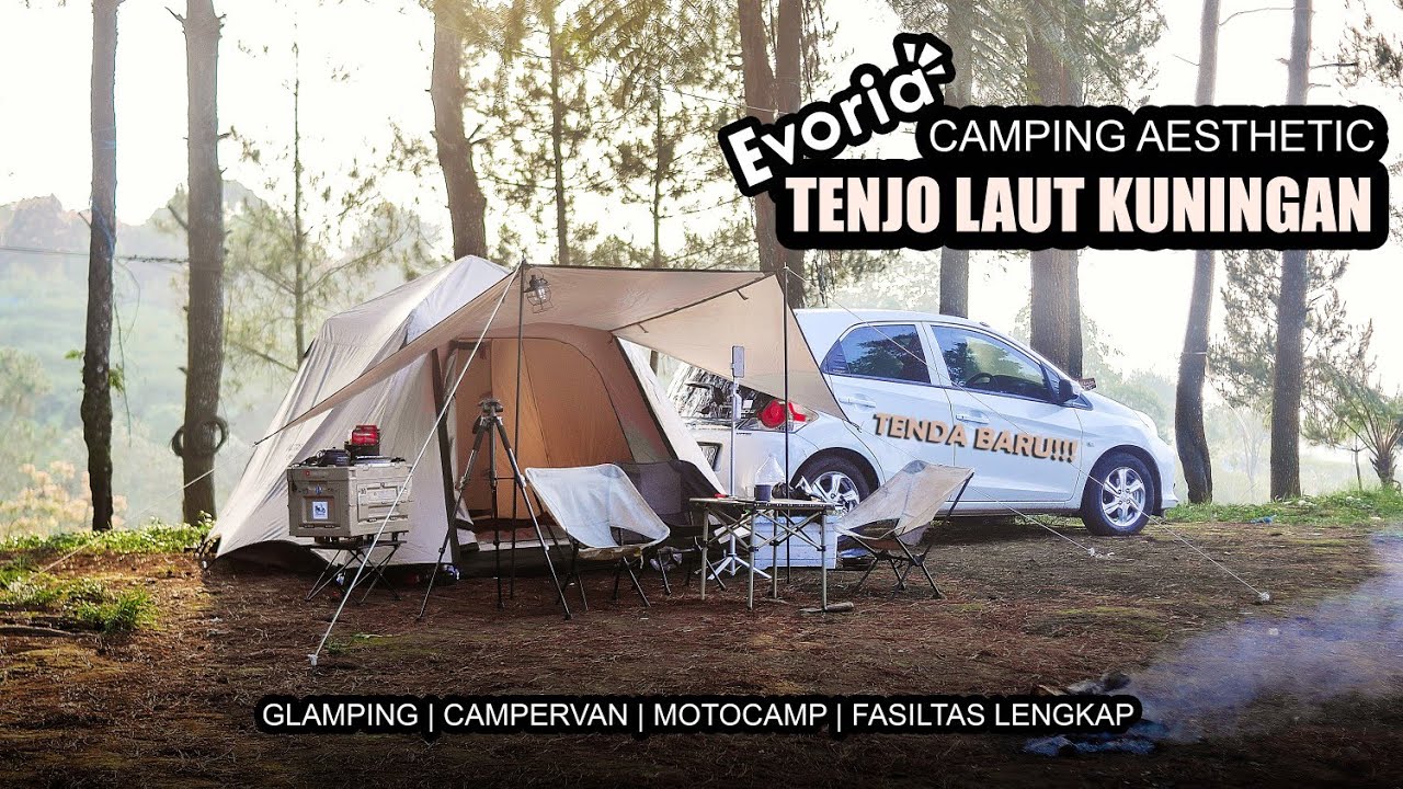 CAMPING KELUARGA DI TENJO LAUT KUNINGAN DENGAN TENDA ALLTREK EVORIA | NYAMAN DAN AESTHETIC BANGET!!!
