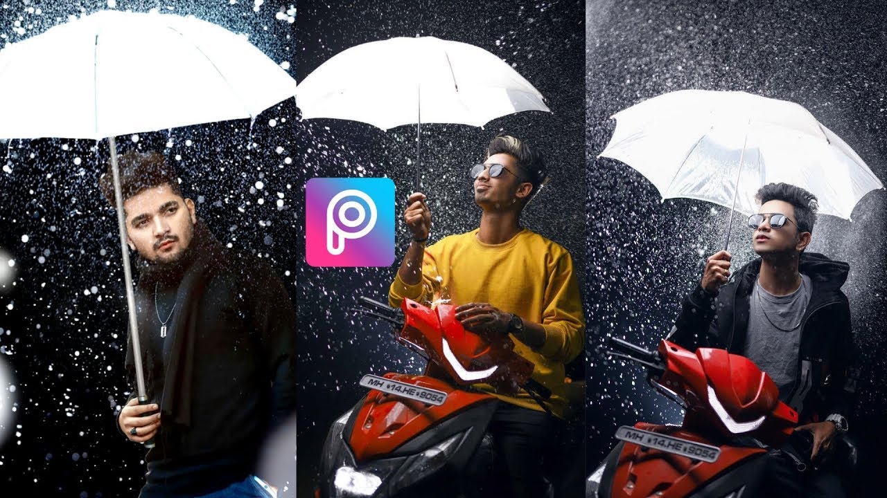PicsArt Night Rain | Umbrella Photo Editing like Prateek Pardeshi Tutorial | Nsb Pictures