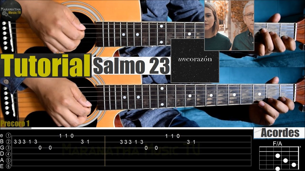 Salmo 23 - Un Corazón || Instrumental a 2 Guitarras | con TABLATURAS y ACORDES