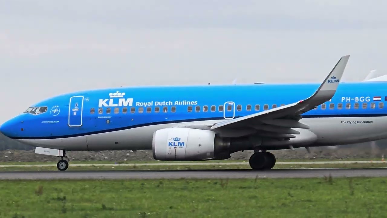 KLM Boeing 737-700 (PH-BGG) Takeoff Amsterdam To Bergen ✈️