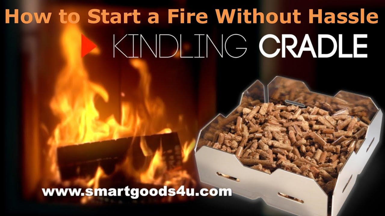How to Start a Fire in a Fireplace without Hassle using Pellets and the Kindling Cradle