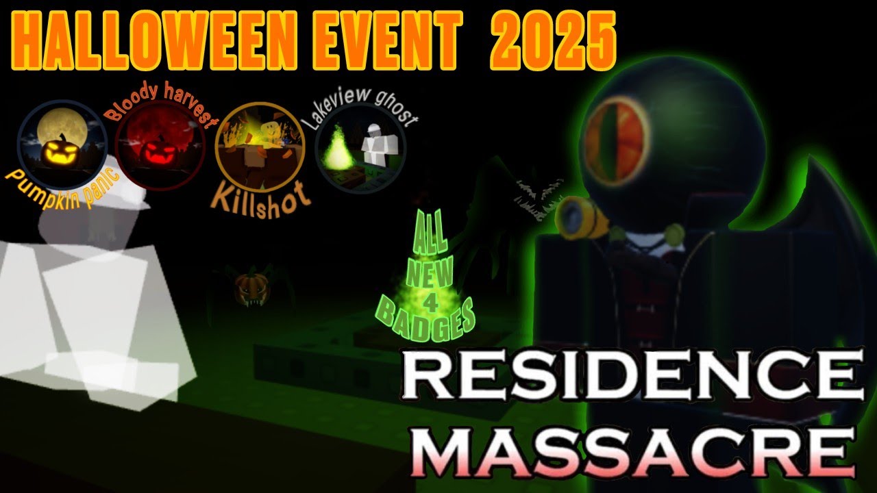 Residence massacre - Halloween event ALL NEW 4 BADGES (guide, gameplay) | Roblox