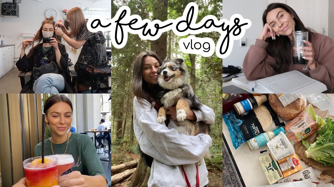 productive days, new hair, grocery haul // A FEW DAYS IN MY LIFE VLOG
