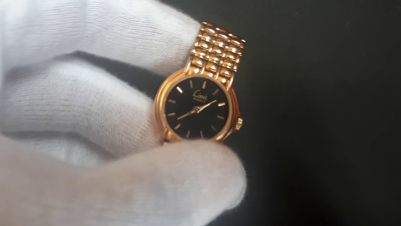 Limit quartz wristwatches stainless steel back