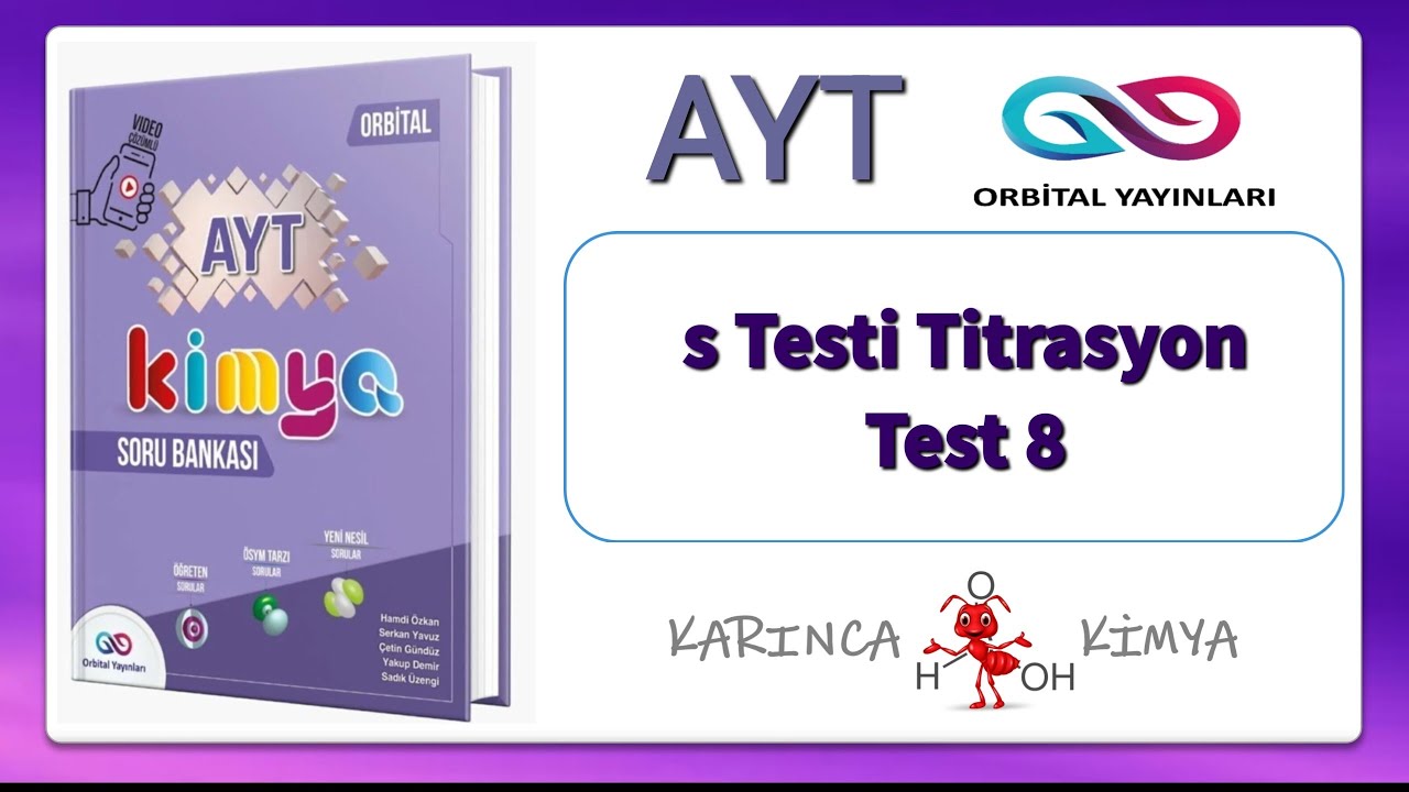 Orbital Yayınları AYT Kimya Soru Bankası s Testi Titrasyon Test 8