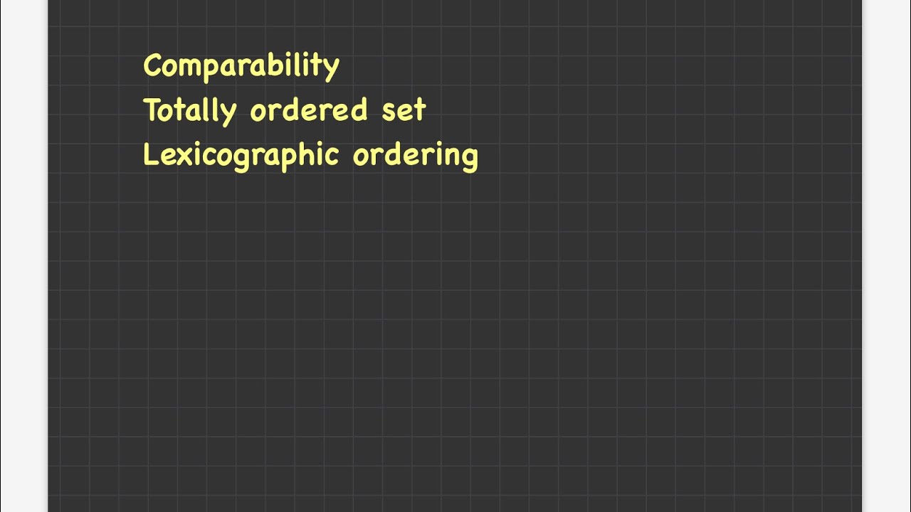 Comparability, Totally Ordered set and Lexicographic ordering | discrete mathematics # POSet