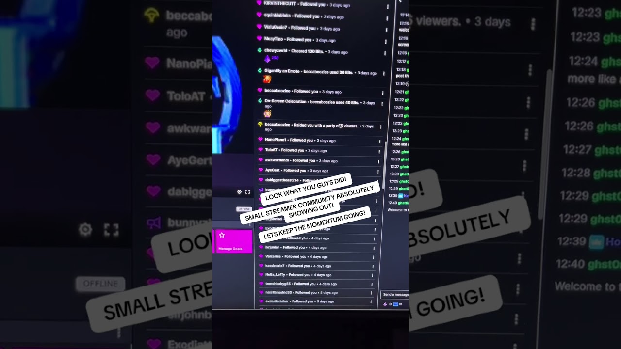 Small streamer community at it again #twitch #twitchstreamer #rizzogames #streams