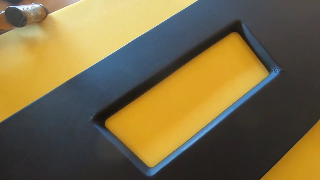 How to upholster a piece of wood when it has a hole in the middle.