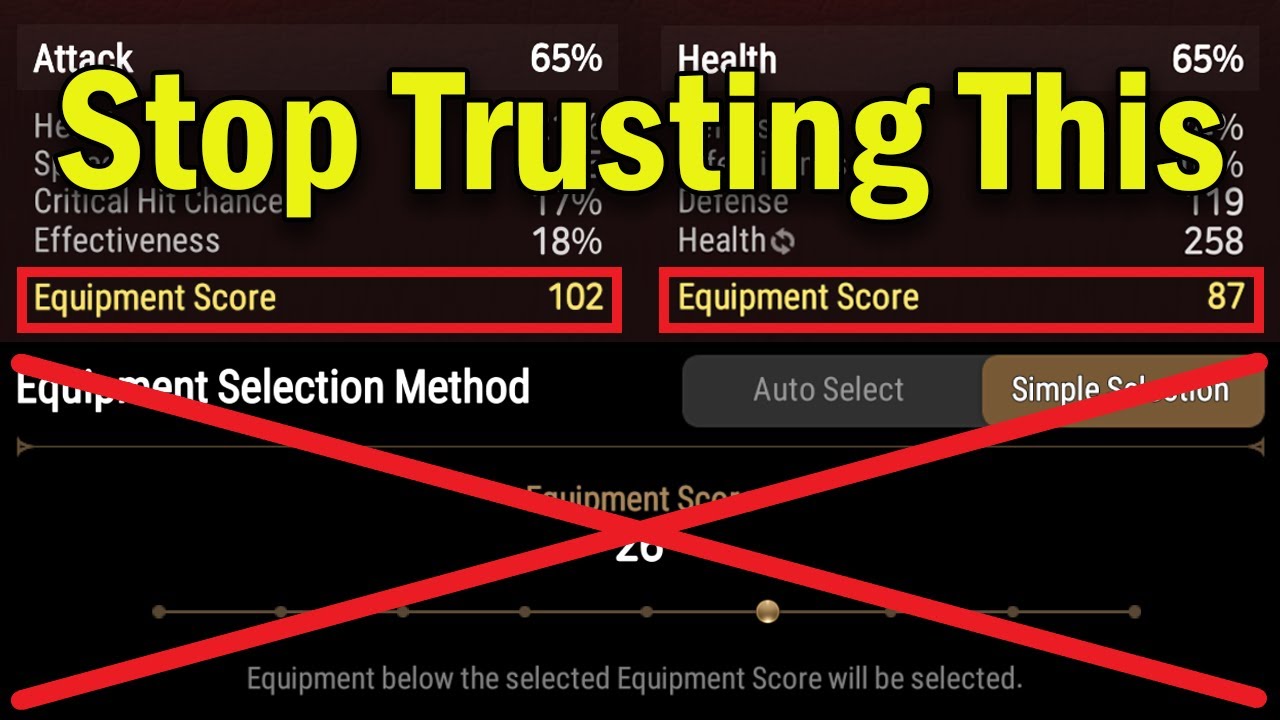 Equipment Score is Unreliable and Misleading - Epic Seven