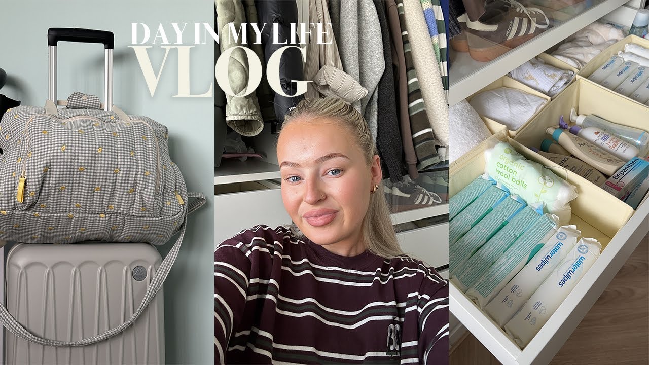 SPEND THE DAY WITH ME | what's in my hospital bag, nesting + we're almost ready...
