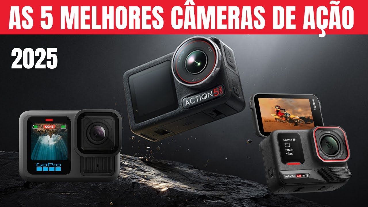 As 5 Melhores Câmeras de Ação para MotoVlogs em 2025
