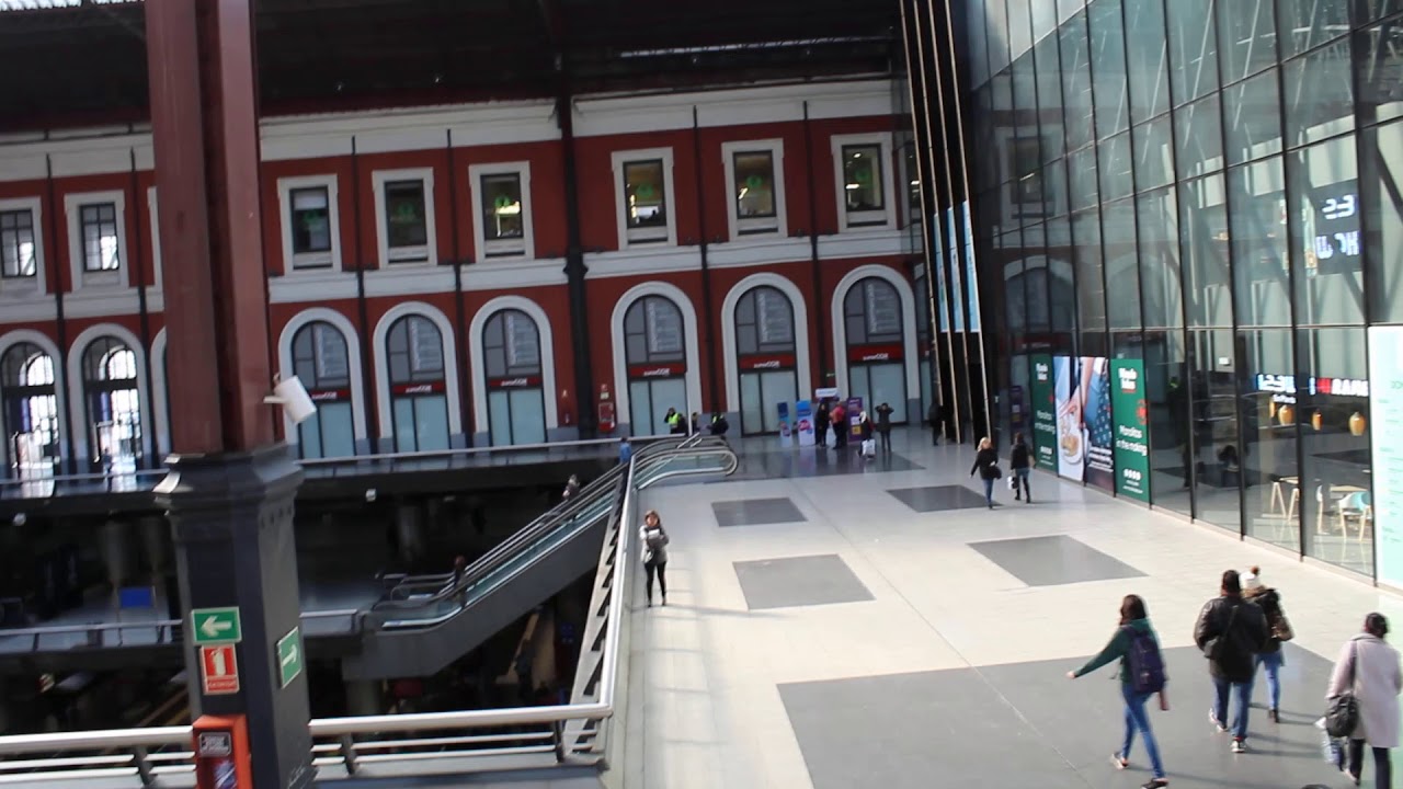 Principe Pio Train Station-Mall. Multi-Function Facility in Madrid, Spain. Metro, Food, Shopping,