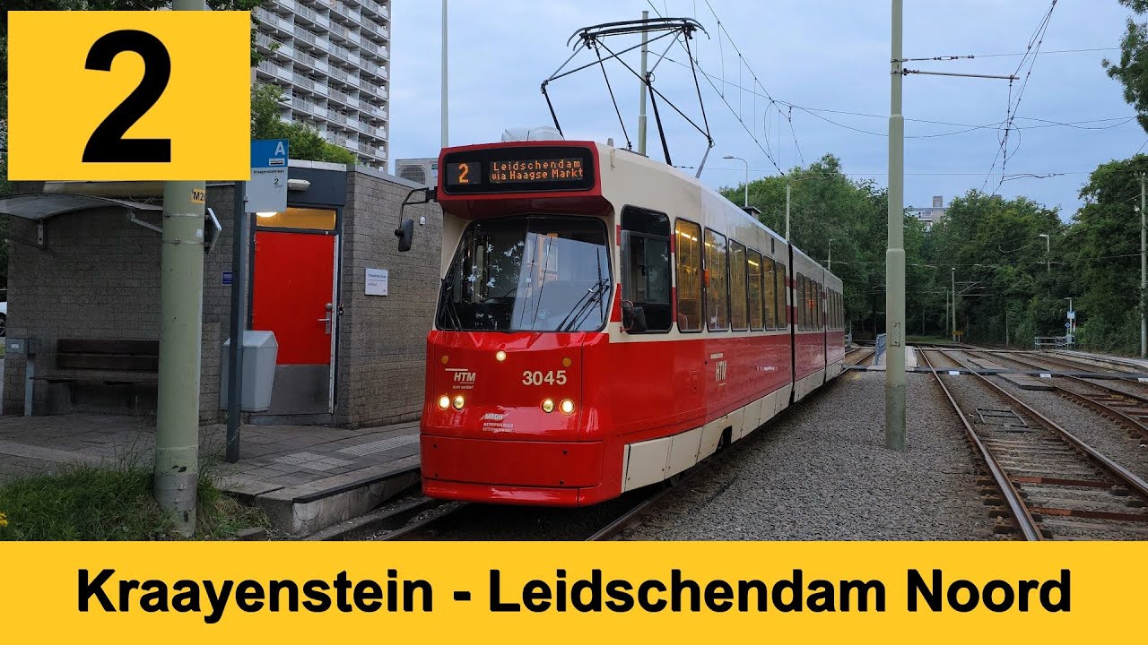 HTM tramlijn 2: Den Haag Kraayenstein - Leidschendam Noord via Haagse Markt | HTM 3045 | 2025