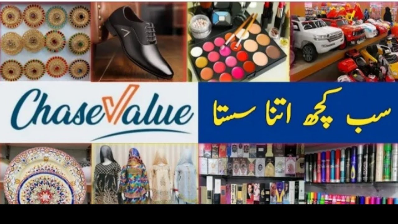 Chase Value Faisalabad | Cosmetics | Jewellery | Ladies Bags | Branded Suits | Shoes | Kid's Frock