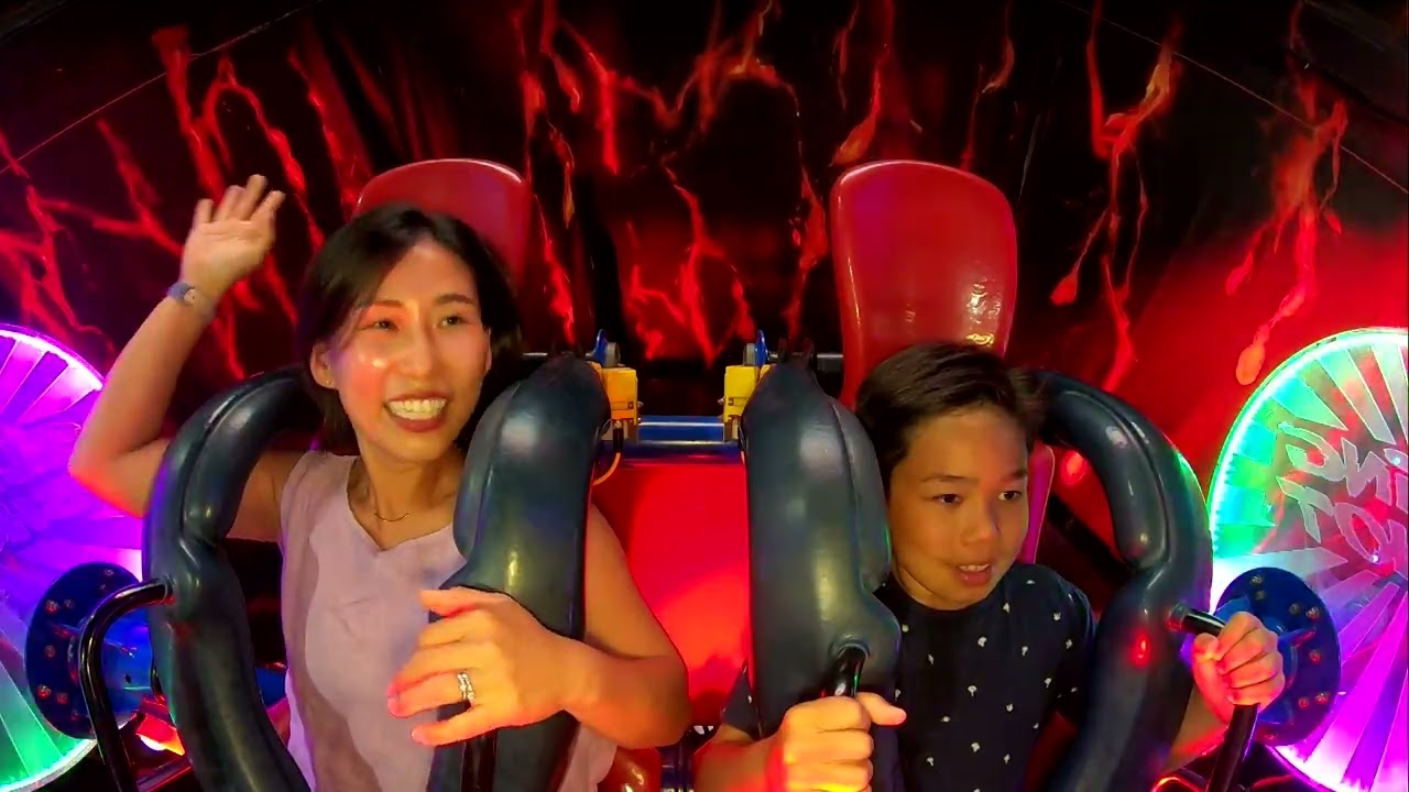 Me wanting to reconsider going on the sling shot ride Gold Coast