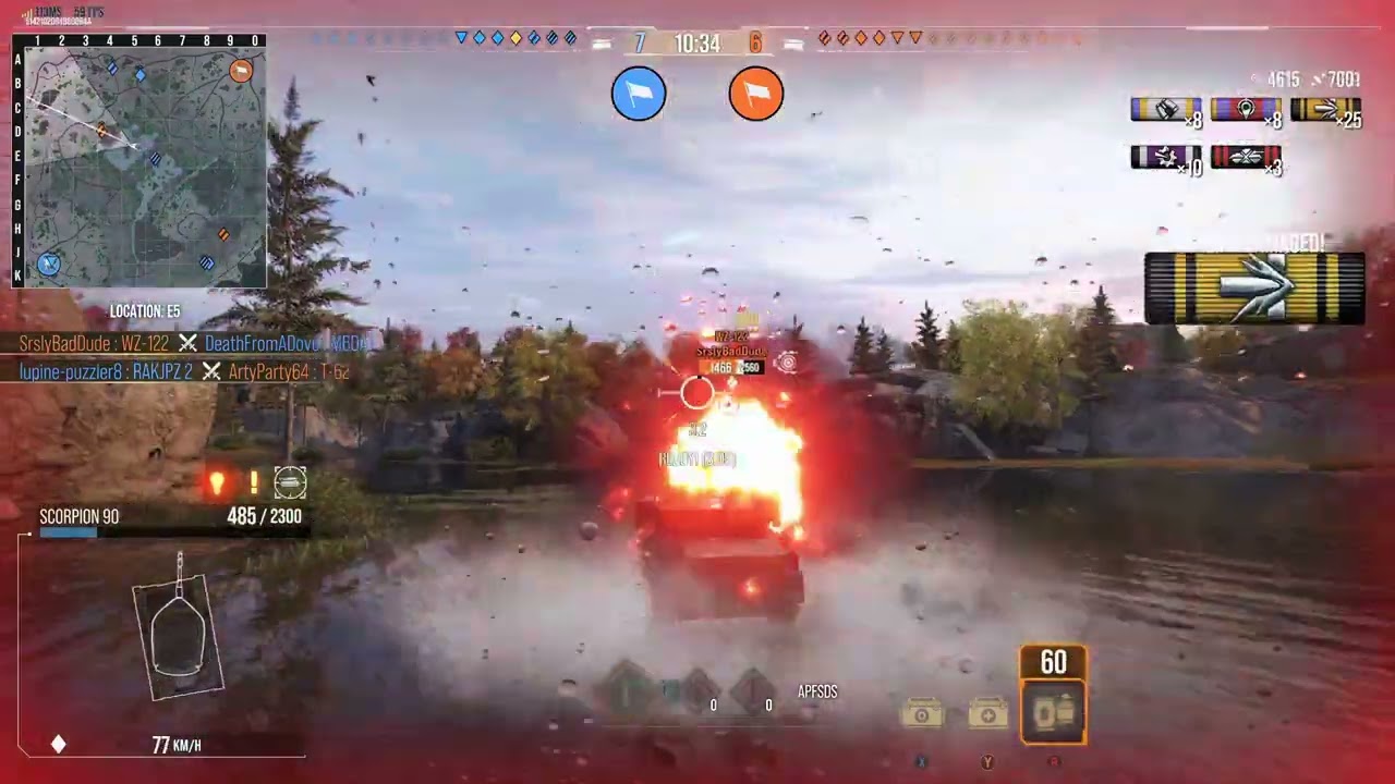 World of Tanks Console Scorpion 90 4 Kills (M) (3rd Moe)