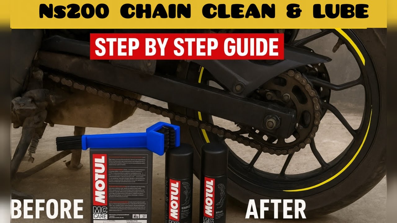 NS200 Chain Clean & Lube |  Motul Chain Care Full DIY Guide 