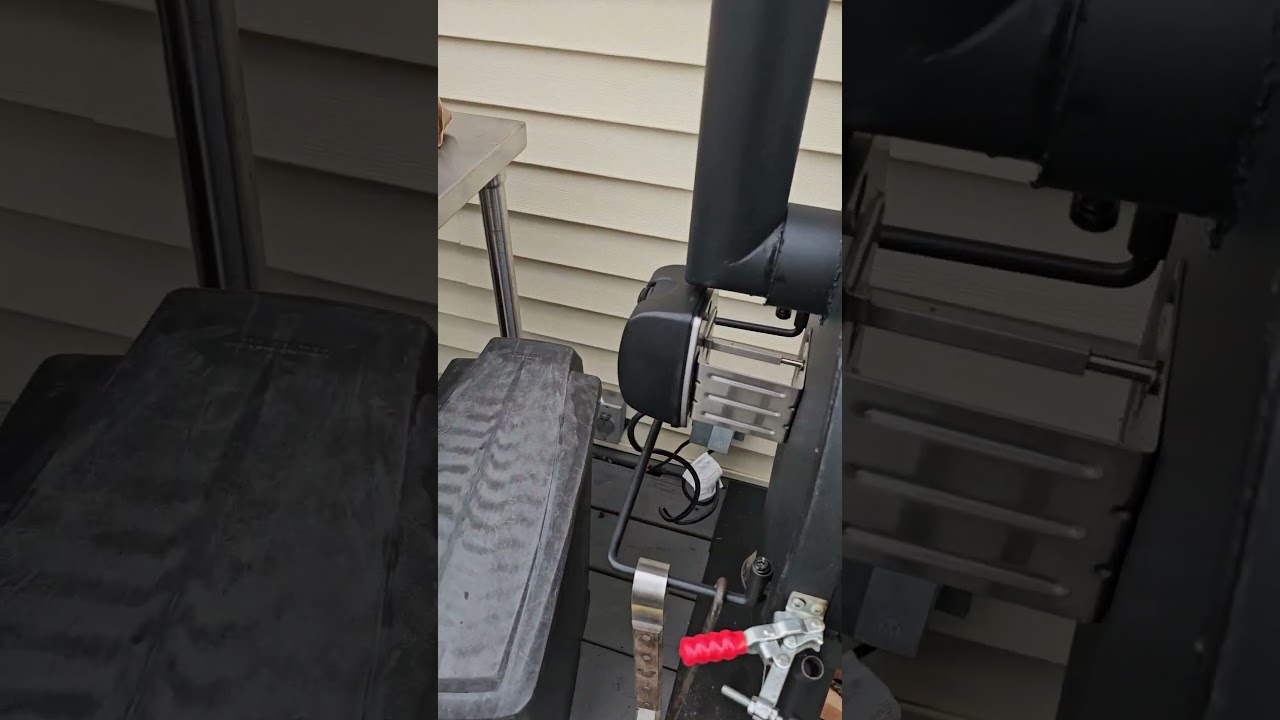 Oklahoma Joe Highland smoker rotisserie mod